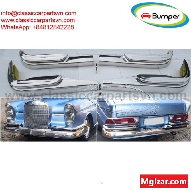 Mercedes W111 W112 Fintail Saloon bumpers (1959-1968) Гадаад хот - зураг 1