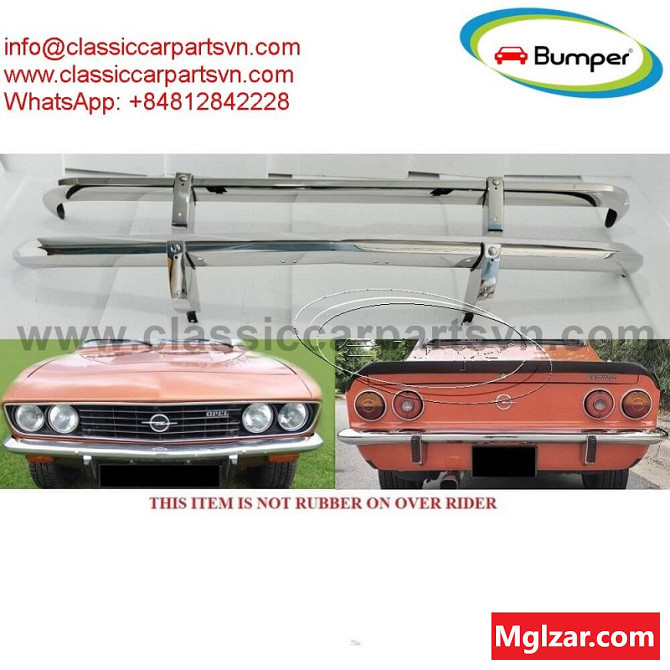 Opel Manta A year (1970-1975) bumper US version new by stainless steel Foreign city - photo 1