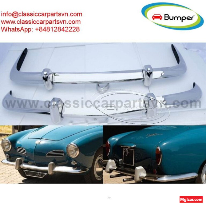 Volkswagen Karmann Ghia Euro style bumpers (1955 – 1966) by stainless steel new Иностранный город - изображение 1